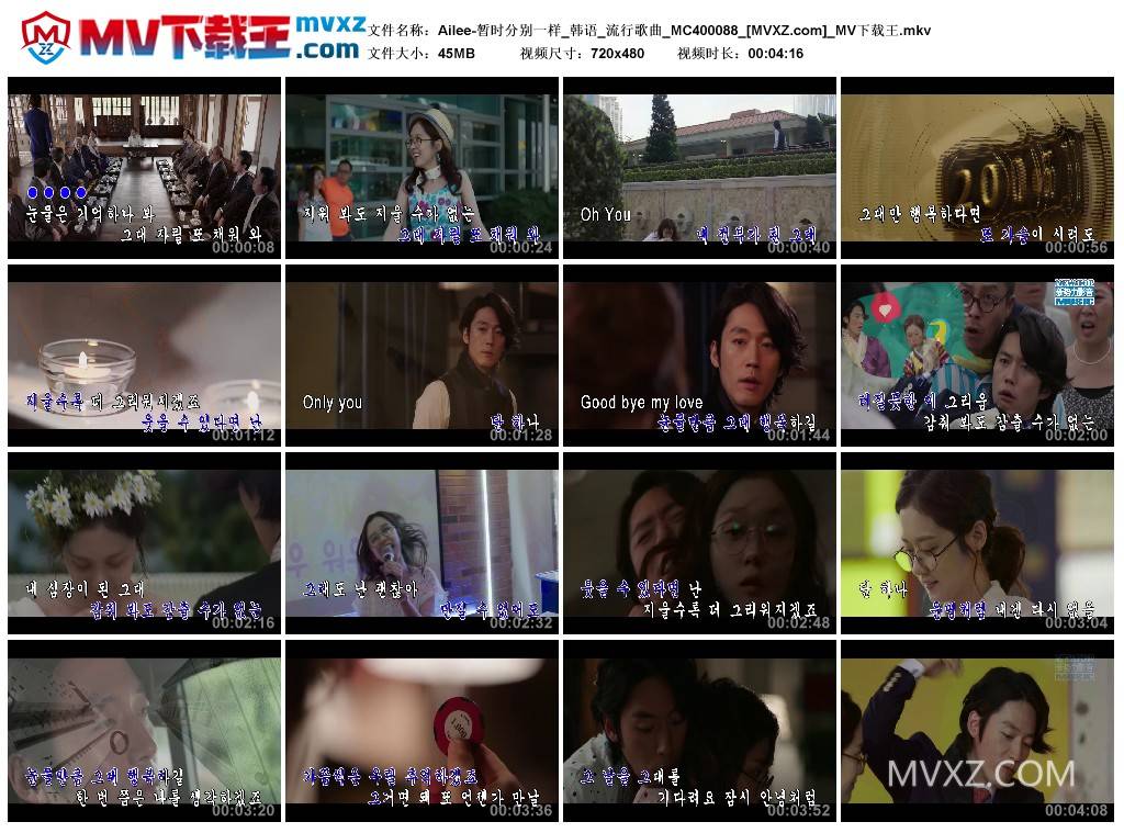 Ailee-暂时分别一样_韩语_流行歌曲_MC400088